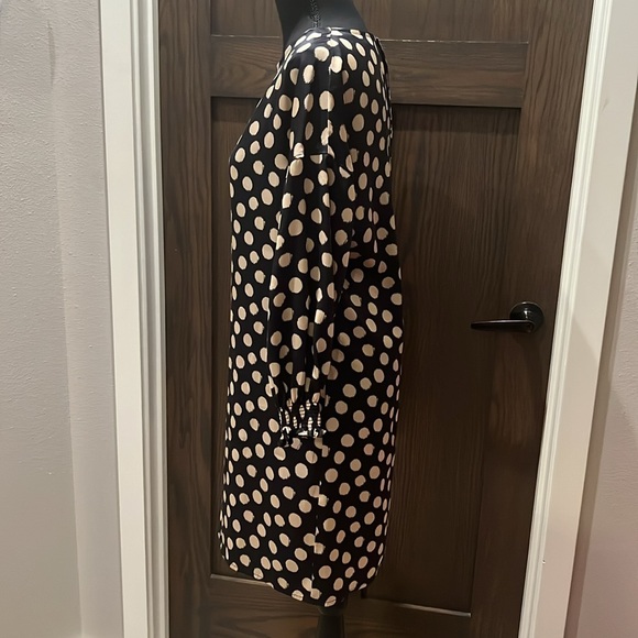 XS Navy Blue/Khaki Polka Dot Dress by ABS - Picture 2 of 8